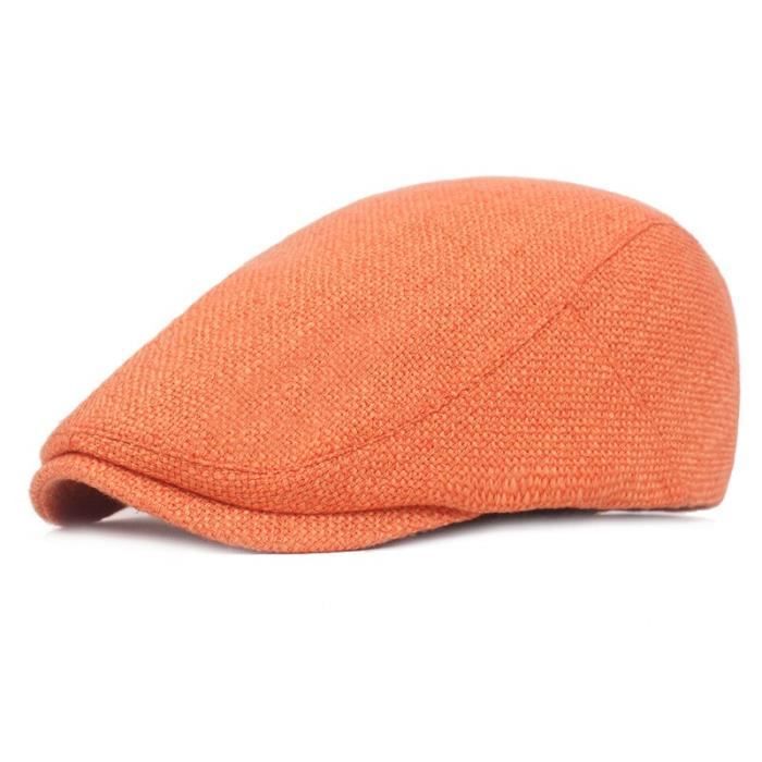 Casquette,Chapeau à visière plate pour homme et femme, style rétro