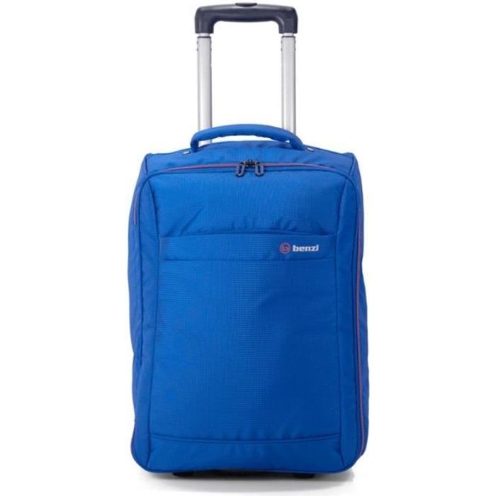 valise cabine pliable 2 roues benzi "new" - bleu vif - bz-5565-bleuvif