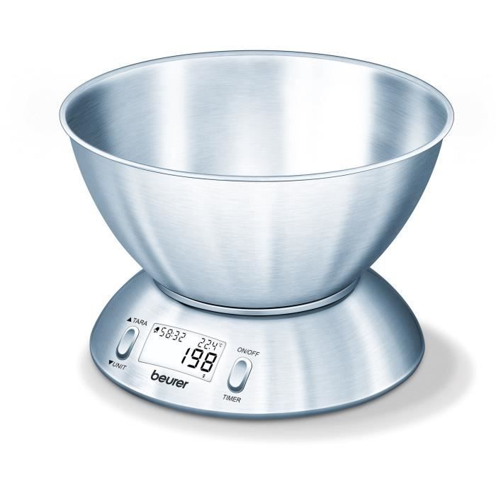 BEURER - KS 54 - Balance de cuisine bol - Acier inoxydable