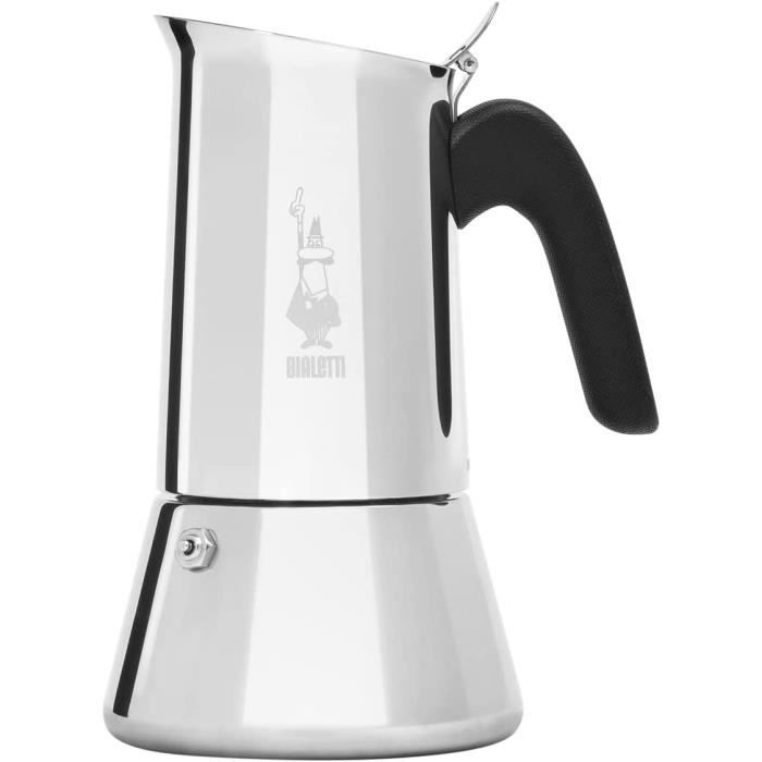 Bialetti - New Venus Induction, Cafetiere Expresso en Inox, Adaptee a Tous Les Types de Plaques de Cuisson, 10 Tasses (460 Ml