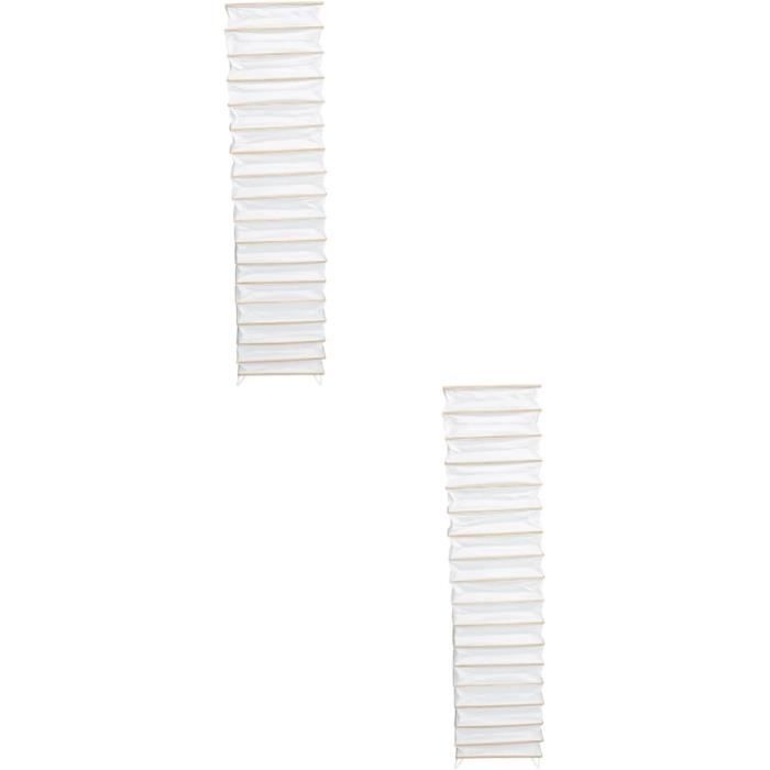 Abat-Jour En Papier De Riz – 110x32 Cm – Forme Lanterne Chinoise – Blanc, Moderne