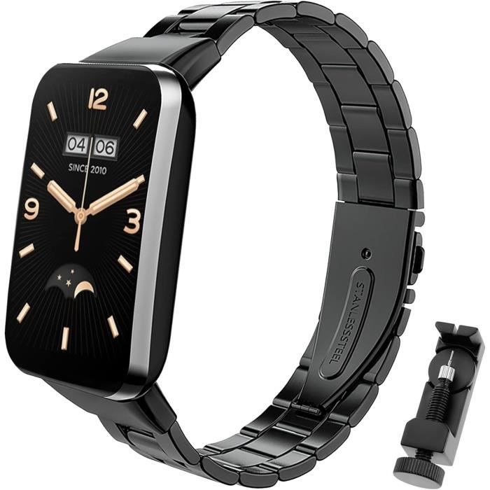 Bracelet En Acier BANGTING Pour Xiaomi Mi Band 9 Et 8 – Solide, Confortable Et Hyper Résistant Avec 2 Protections D’écran Offertes !