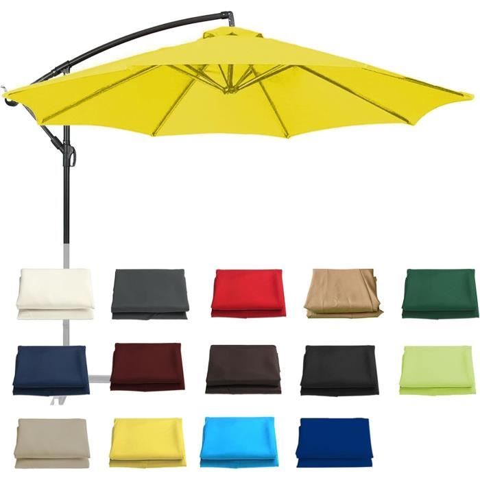 Toile Parasol De Rechange 8 Bras 4m - Housse Universelle Pour Parasol Terrasse Jardin
