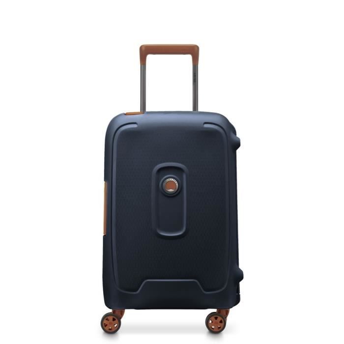 DELSEY Paris - MONCEY - Harde cabinekoffer - 55x35x25 cm - 38 liter - S - Zwart, Zwart, XS, Recyclebaar en gerecycled