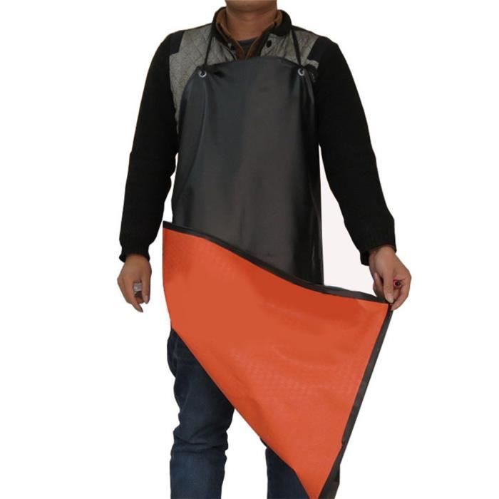Tablier Professionnel En PVC - Imperméable, Résistant Aux Taches Et à L'huile - Long, Réglable - Pour Cuisine, Grillade, Bricolage