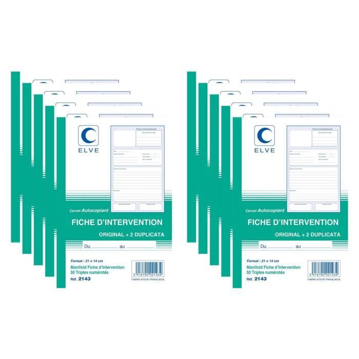 Manifold FACTURES 210 X 140 Mm 50 Feuillets Tripli ELVE - La Poste