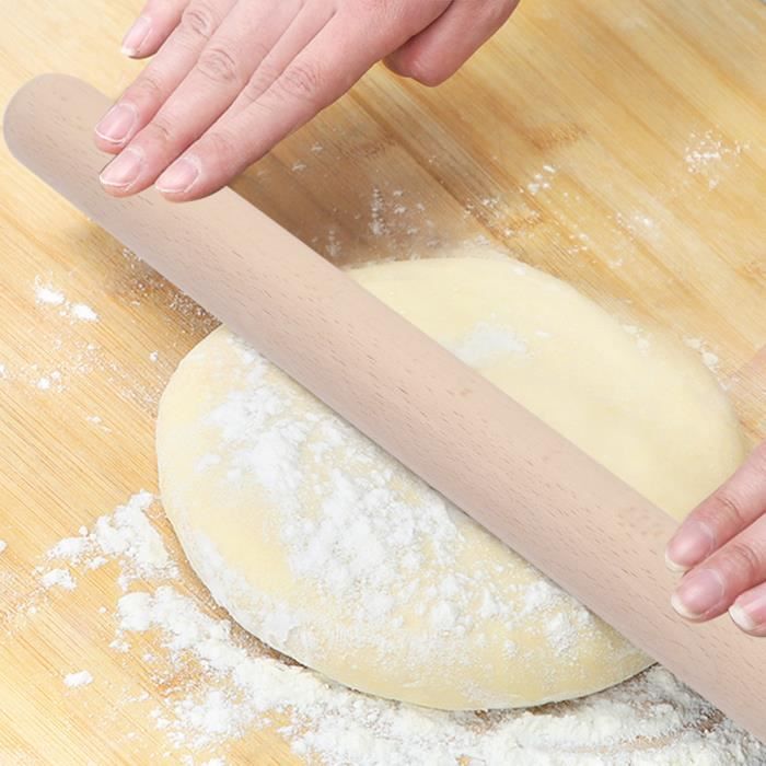 Rouleau à Foncer Patisse 7cm - Pour Pâtes à Tarte | Bois De Hêtre | Manche Ergonomique | Fabriqué En Europe