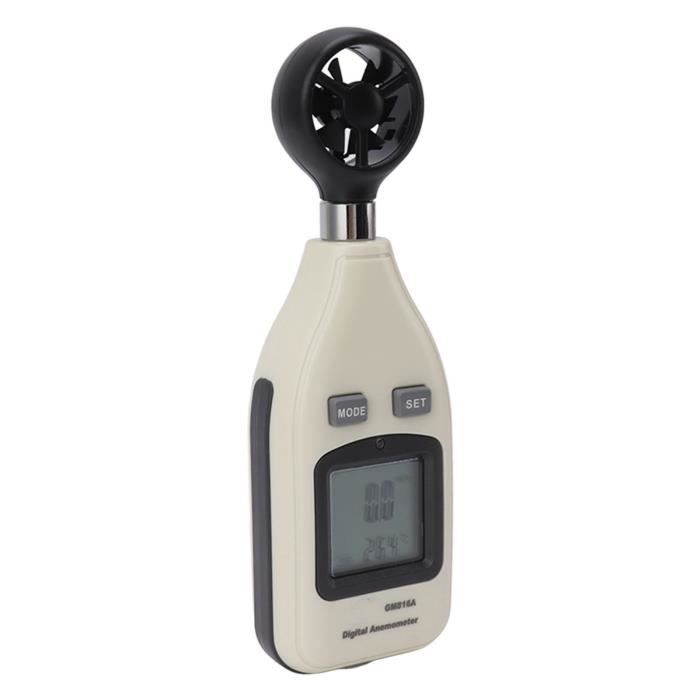 Anémomètre Numérique Bluetooth VEVOR - Mesure Vent Et Température, écran LED, IP44
