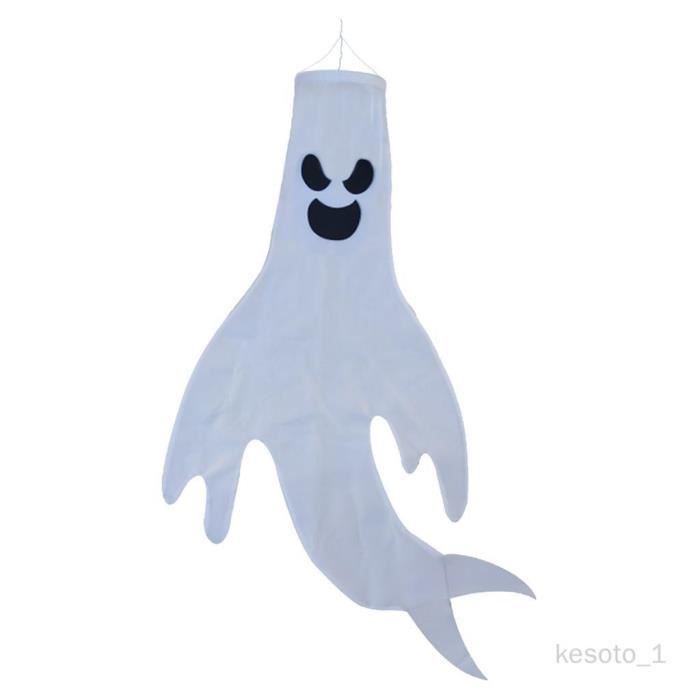 Kit 2 Manches à Air Fantôme Halloween Avec Lumières LED - Décoration Extérieure Suspendue Pour Jardin, Terrasse (120x50 Cm)