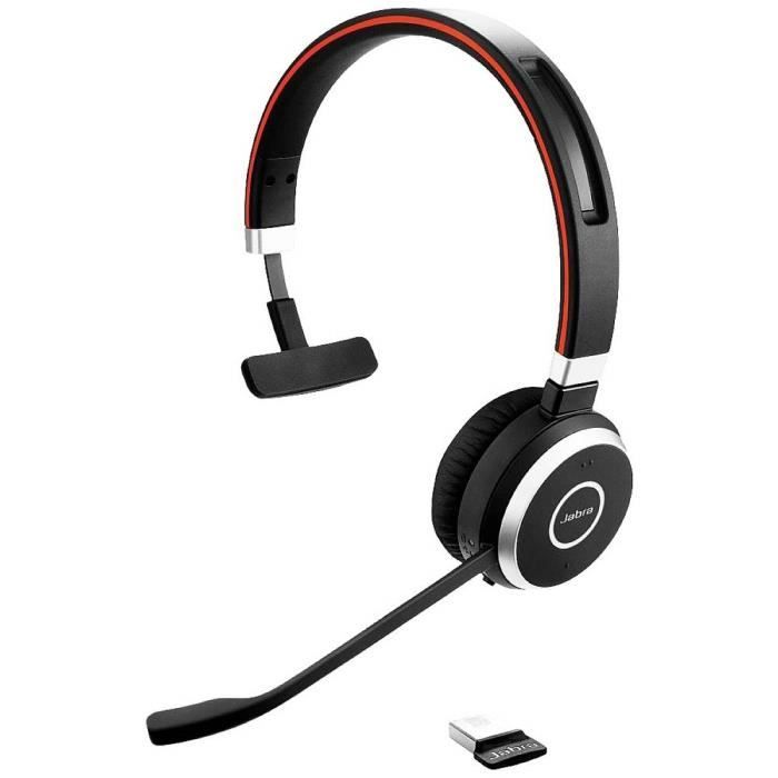 Jabra Evolve 65 SE UC Mono Micro casque sur oreille Bluetooth sans fil USB avec support de chargement Optimisé pour la CU - vue 2
