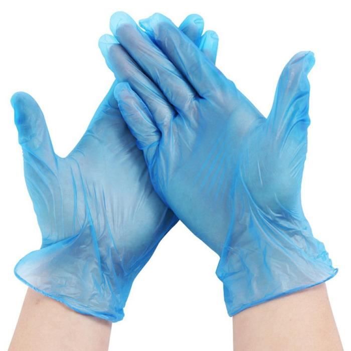 Spontex Gants Jetables Nitrile Bleu 40 Pièces Taille M/L - Hypoallergéniques, Résistants Et Sans Poudre