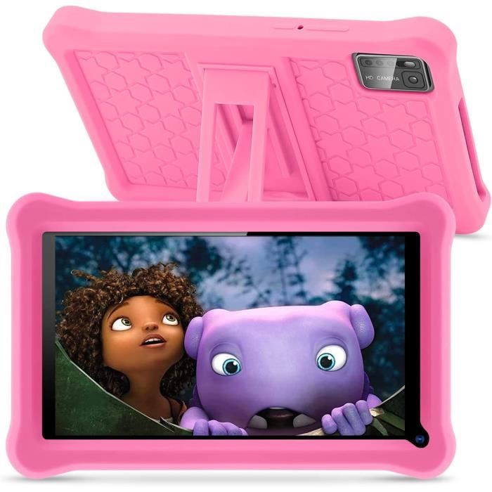 Tablette Enfant AngelTech Pro Max 8'' HD – 4+3Go RAM, 64+64Go ROM, Octa Core, Android 13 – Pack Avec Casque Over-Ear, Contrôle Parental