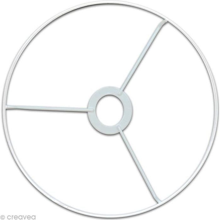Cercle à bague pour abat jour 40 cm Cercle à bague pour fabrication de carcasse d'abat-jour, en rilsan Diamètre: 40 cm