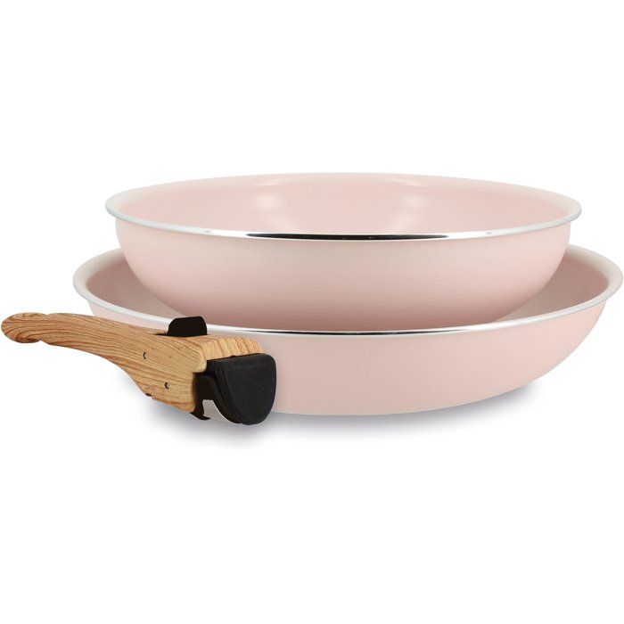 Batterie de cuisine MENASTYL Colorama Aluminium 2 poêles + 1 poigné Coloris
