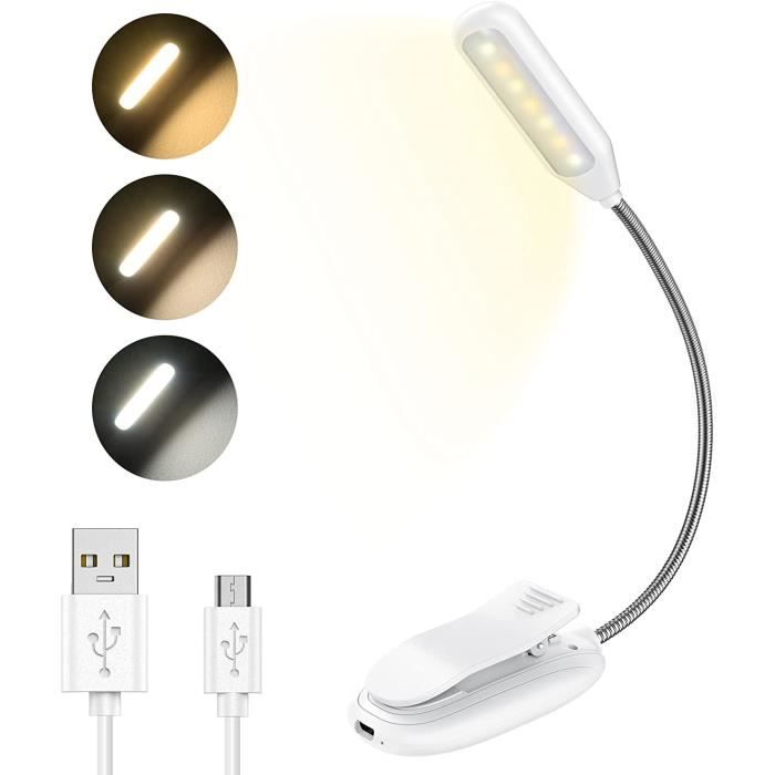 Lampe de lecture LED cou - Lumière pour lire au lit - Rechargeable par USB  - Lampe de