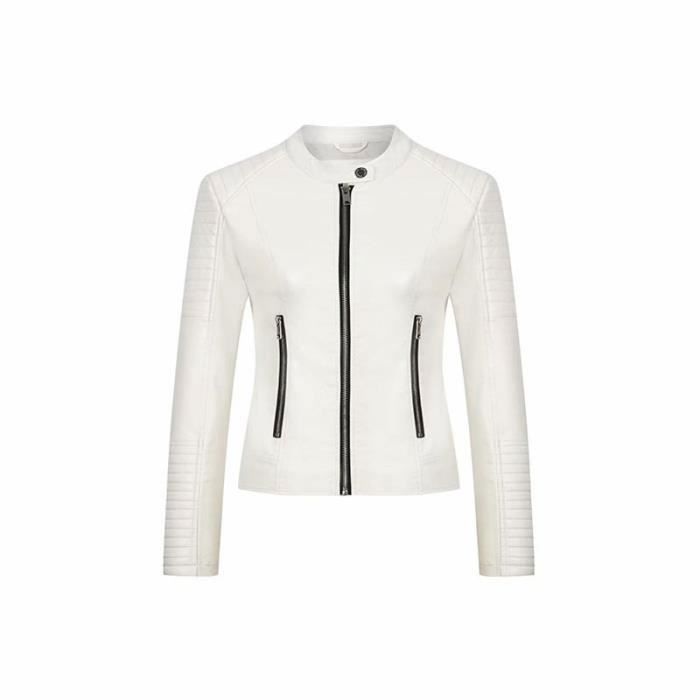 Veste simili online cuir blanche