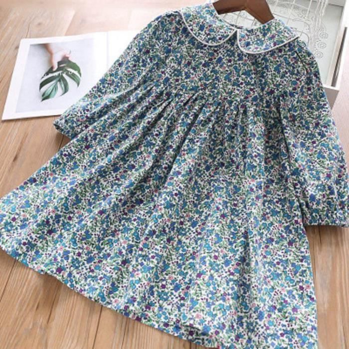 Robe Ancienne Fleurie Marine Pour Bébé Fille 3-6 Mois - Marque Old Navy, Occasion Très Bon état