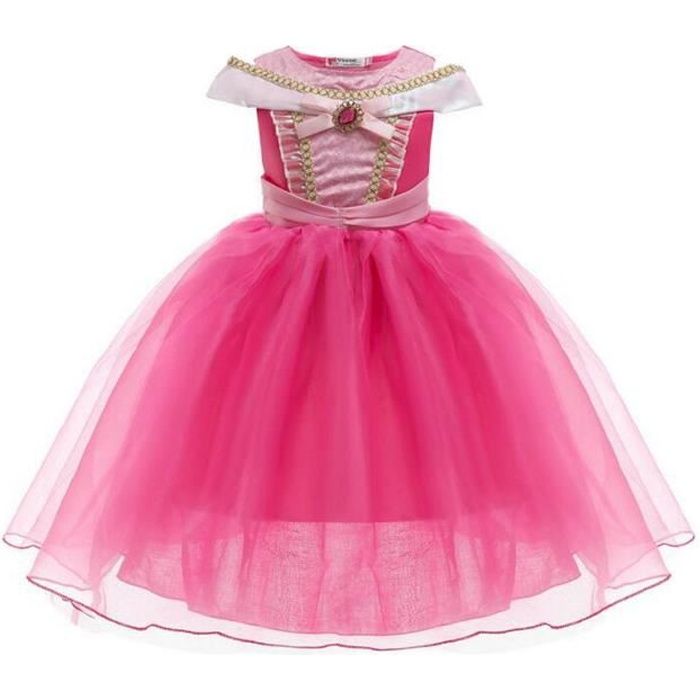 robe princesse rose fille
