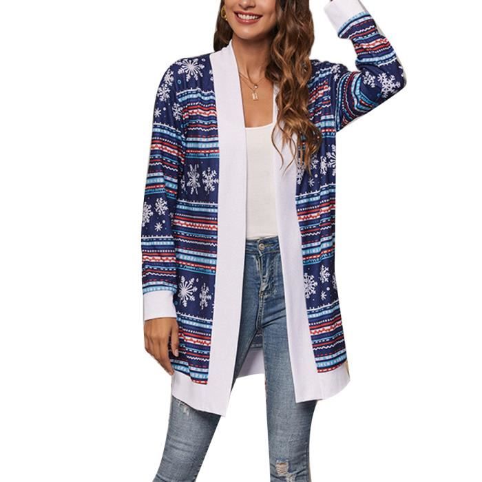 Cardigan Court Femme Surdimensionné – Manteau Tricot épais, Poches à Ceinture, Manches Longues, Décontracté Automne