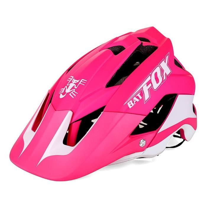 Casque BATFOX VTT – Homme/femme/ado – Moulé In-Mold – 18 Aérations – Visière Amovible – CPSC/EN1078 – Tailles M, L, XL