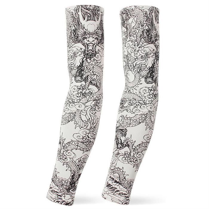 Manchons De Bras Style Tatouage - Lot De 12 - Pour Sport Et Look Décontracté