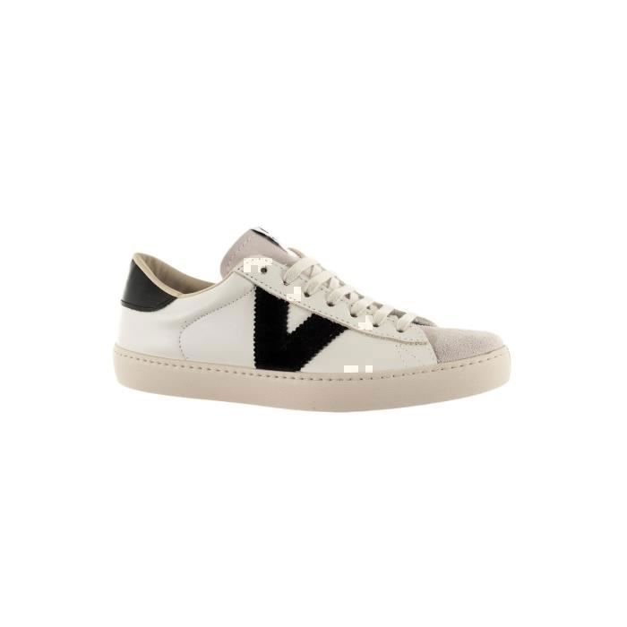 Victoria Victoria Baskets femme 1126142 - Textile blanc lacets talon plat