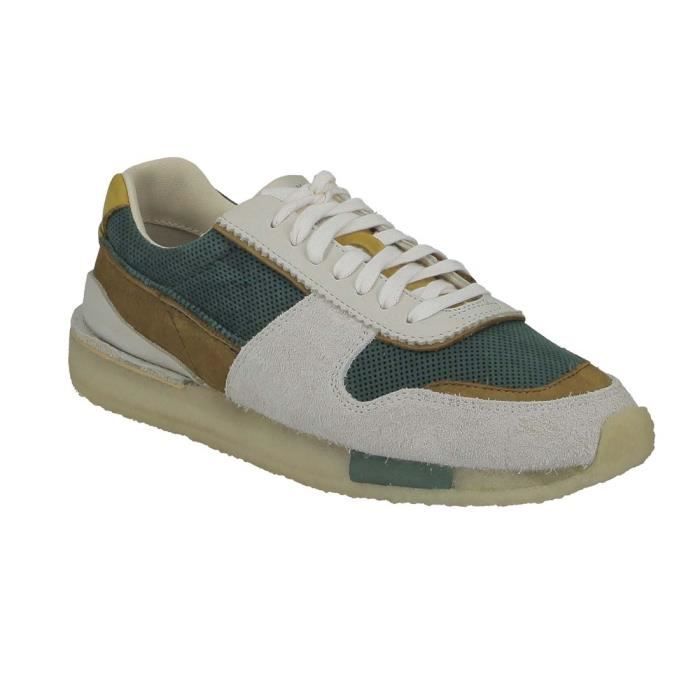 Basket Clarks Originals Tor Run blanc, vert et marron.-45