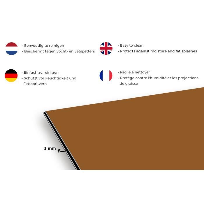 Crédence De Protection Murale En Aluminium 60x30 Cm - Aspect Béton Industriel, Résistante à La Chaleur Et Facile à Nettoyer - 5