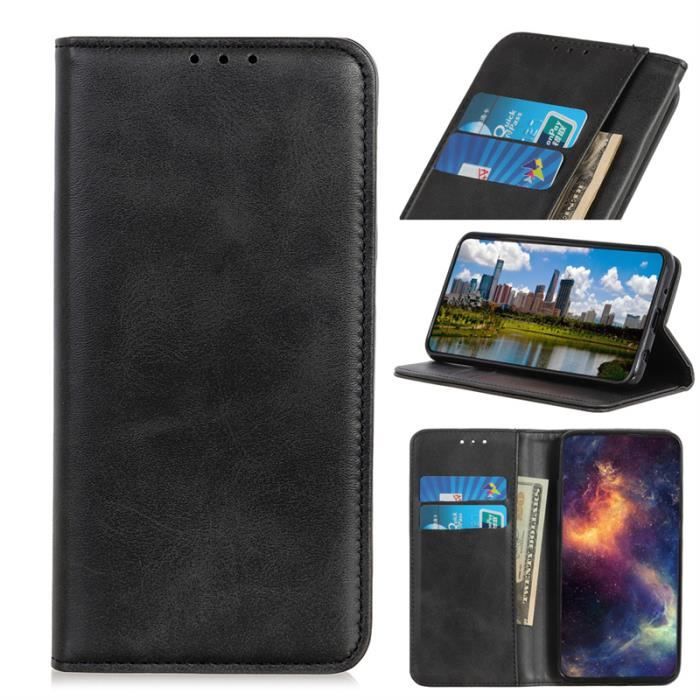 Étui Portefeuille Cuir Pour Motorola G Stylus 5G / Power 5G 2025 - Béquille - Noir