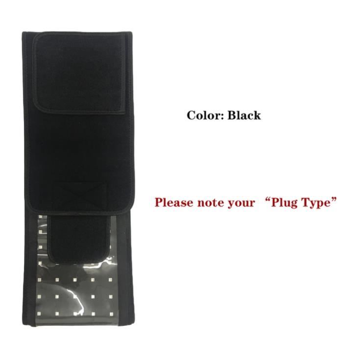 Ceinture LED Infrarouge 660/850nm - Luminothérapie Pour Douleurs Et Muscles - Noir, 3 Réglages - Neuf