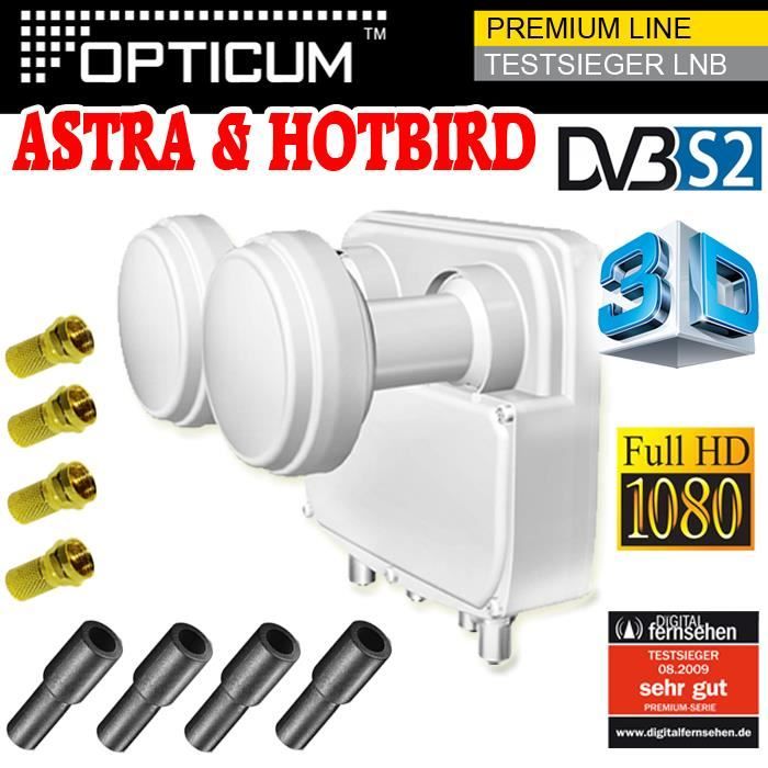 OPTICUM LNB Monoblock Twin 0,1dB Full HD 3D Astra