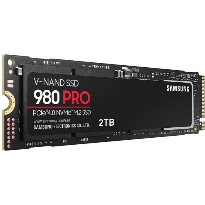 Samsung 980 PRO MZ-V8P2T0BW  Disque SSD Interne NVMe M.2, PCIe 4.0, 2 To,  Contrôle thermique intelligent - Compatible PS5 - Cdiscount Informatique