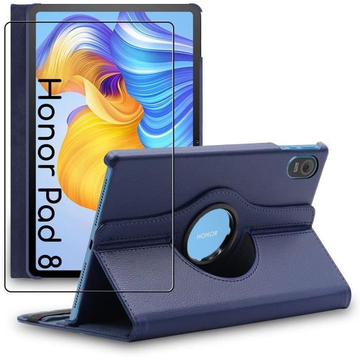 Étui Rabat Rotatif Pour Honor Pad 10 (12.1 Pouces) Avec Support Stylet Et Verre Trempé Inclus