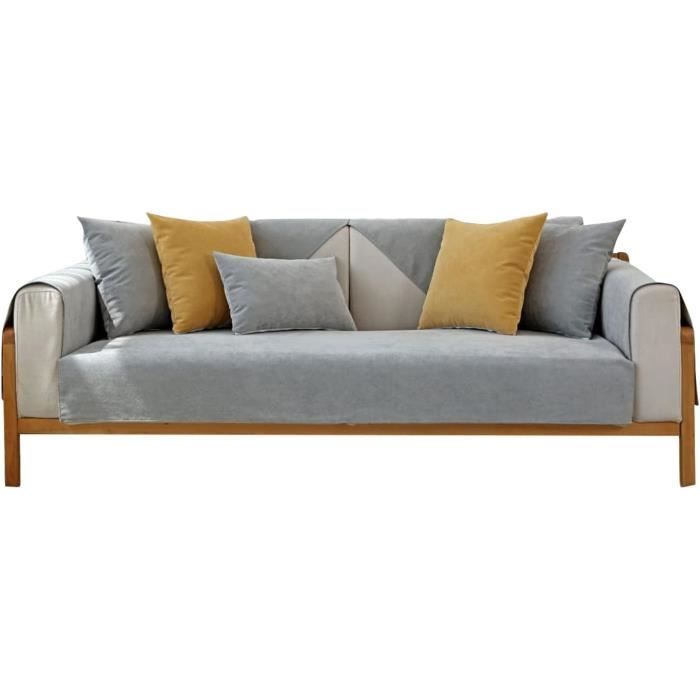 Housse De Canapé Antidérapante - Taille Unique 60x130cm - Douce Et Lavable - Revêtement Meuble - 2