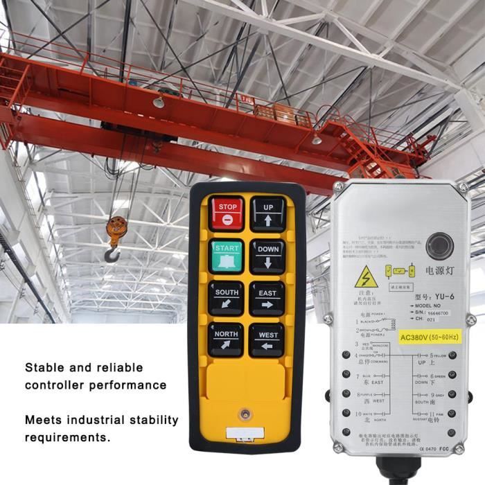 Télécommande Radio Grue Camion 2 Vitesses - 12V à 415V - Commande De Levage Sans Fil