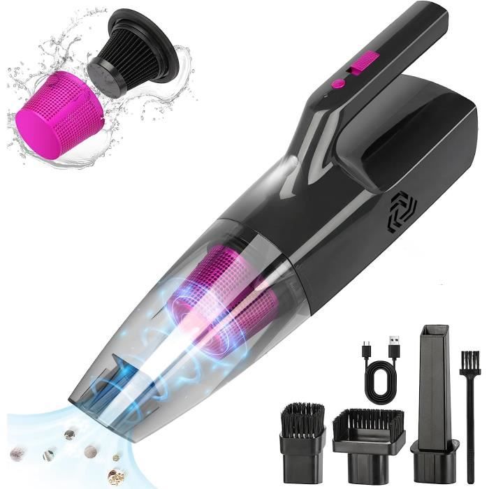 Aspirateur De Voiture Sans Fil Sendowtek 9000Pa - Filtre HEPA Lavable Et éclairage LED Pour Intérieur/auto
