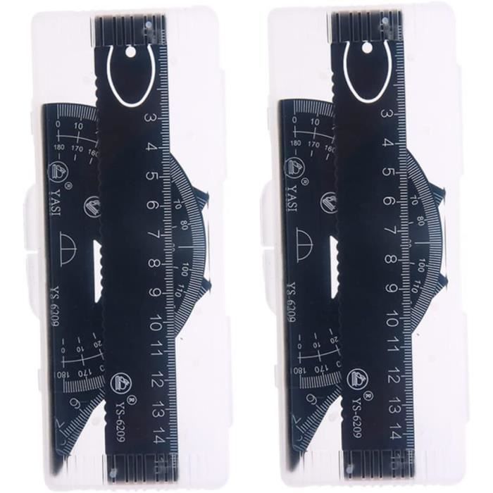 Ensemble Règle Et Rapporteur Triangulaires En Laiton Doré - Kit Géométrie Vintage Pour Architectes Et Étudiants