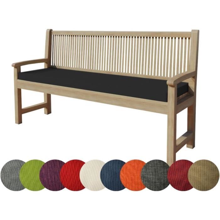 Chilly Pilley Coussin De Banc Housse Amovible Lavable 100x50x5 Cm Crème - Coussin Pour Banc Jardin Terrasse