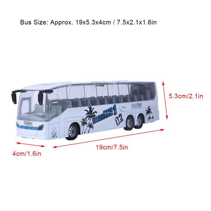 Jouet - SURENHAP - 1:50 Simulation Transit Bus Modèle Alliage - Blanc - Lumière et Musique