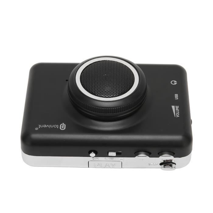 Lecteur/enregistreur De Cassettes Portable Reshow - Conversion USB Vers MP3 - Haut-parleurs Intégrés - Noir