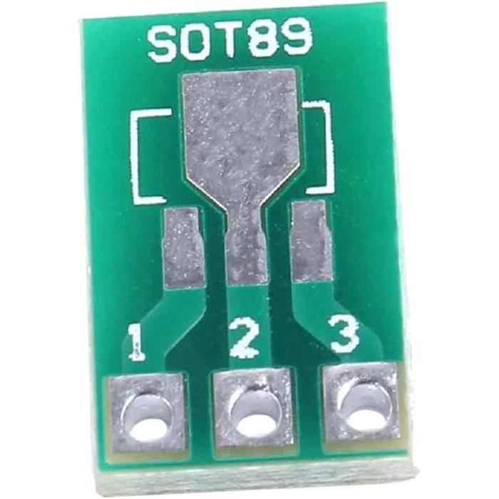 Lot De 20 Adaptateurs PCB SOT89/SOT223 Vers DIP - Double Face - Pas De 1,5 Mm/2,3 Mm Vers 2,54 Mm - Pour Prototypage électronique