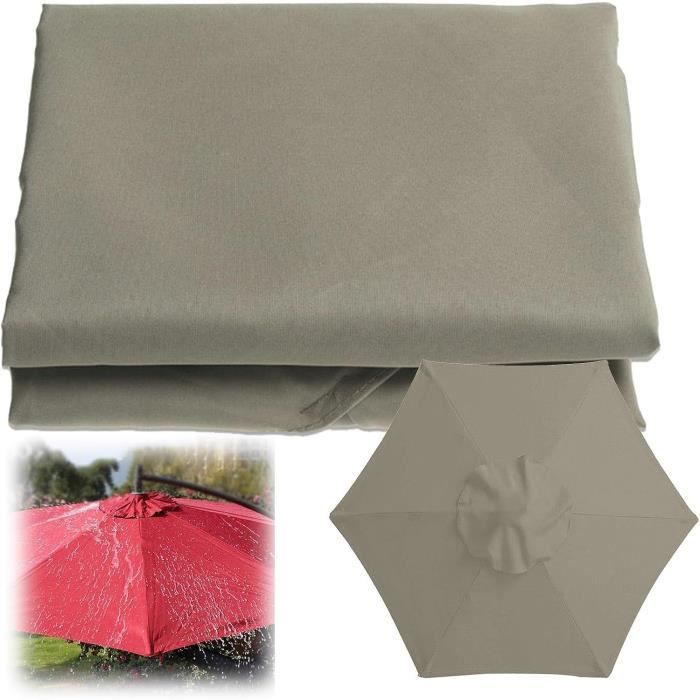 Toile De Rechange Pour Parasol Déporté 3m (6 Ou 8 Baleines) - Tissu Polyester 500D, Protection UV 95%