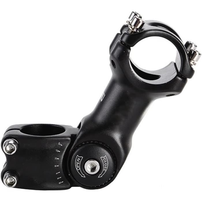 Potence De Vélo Réglable 0-60° - Pour Tube De Direction 28,6 Mm, Guidon 31,8 Ou 25,4 Mm