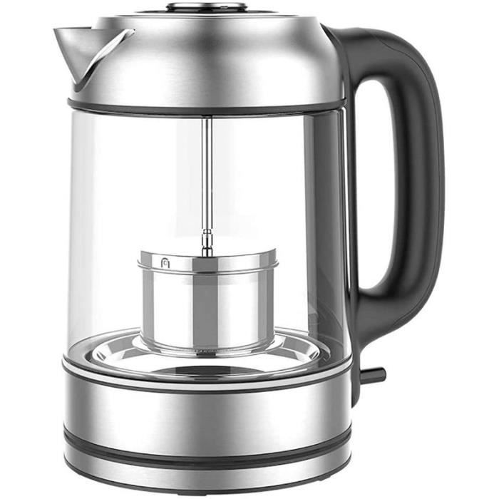 Bouilloire Chefman 1.8L digitale en verre avec 7 températures préréglées et infuseur de thé - Acier inoxydable, Nouveau