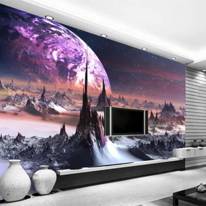 Papier Peint Panoramique Planète Extérieure Univers Papier Peint 3D