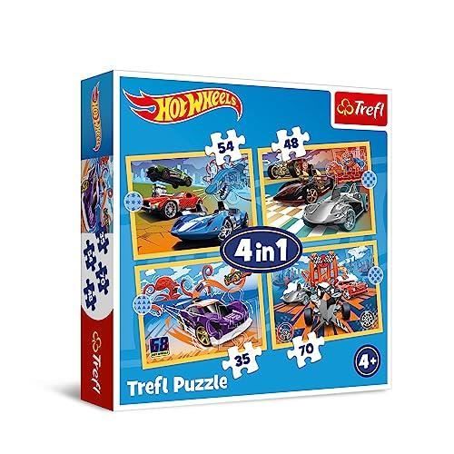 TREFL Puzzle Hot Wheels - 4 puzzles indépendants multicolore, dès 3 ans TREFL Puzzle Hot Wheels - 4 puzzles indépendants multicolore, dès 3 ans