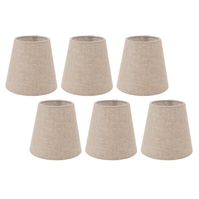 Abat-jour Tambour En Tissu Brique Rouge - Dimensions 18x18x15 Cm - Douille E14 - Style Vintage Pour Lampe De Chevet