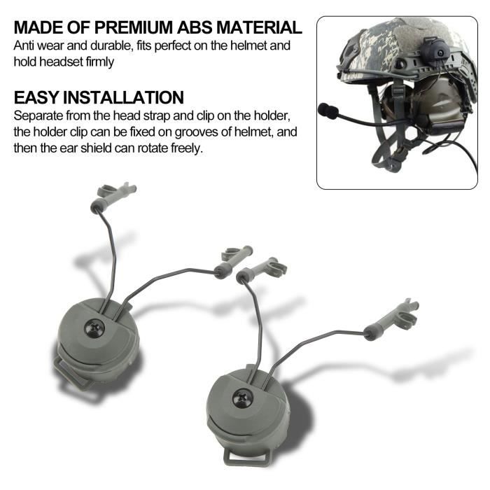 Adaptateur De Rail ARC Pour Casque Tactique - Compatible Comtac II/III - TS TAC-SKY - Neuf - Réglable