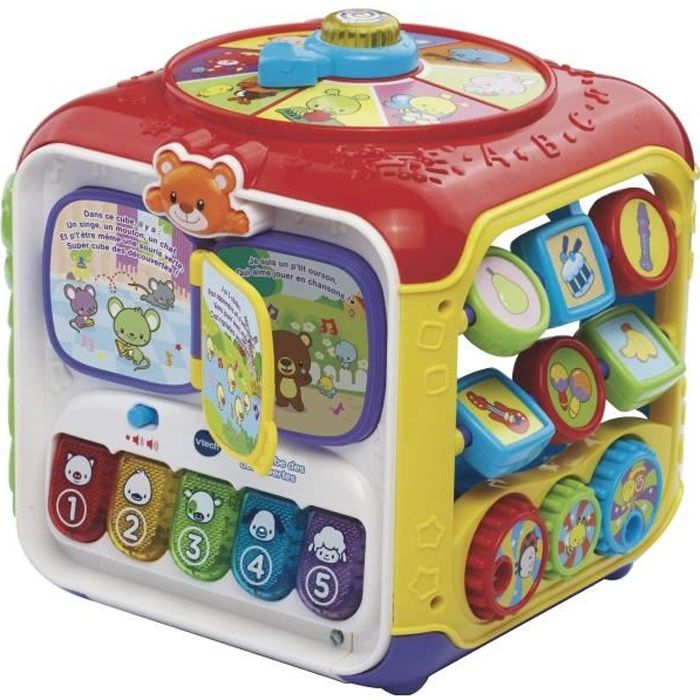 Cube des découvertes interactif VTECH BABY - Multicolore - 10 mélodies et 4 chansons - Mixte - 9 moi