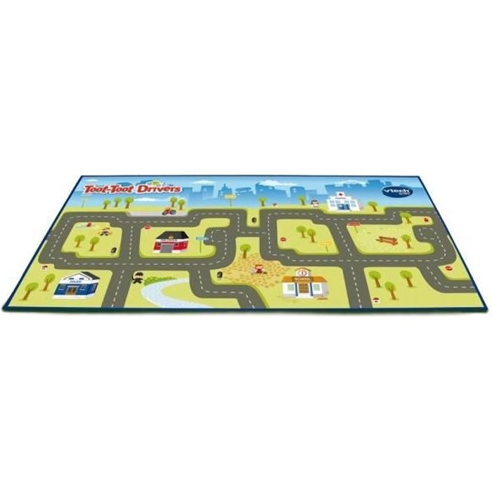 Betteros Route Circuit De Voiture Tapis Tapis De Jeu pour Enfant avec 8 Voitures Carte De Stationnement Taille 130 100CM